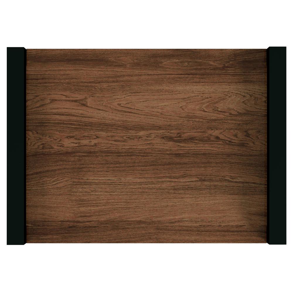 Drake 73" Narrow Walnut Bookcase with Storage, Medium Brown. Picture 5