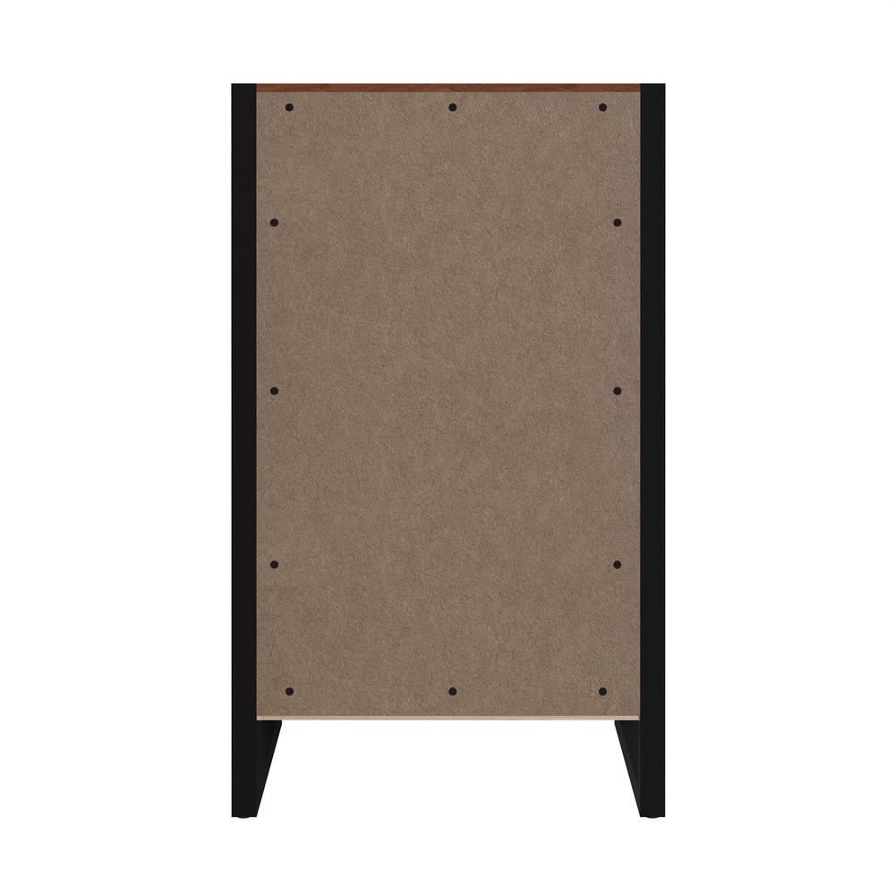 Drake One Drawer File Cabinet with Storage, Medium Brown. Picture 4