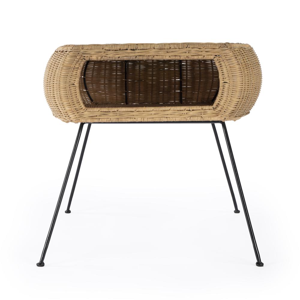 Coralitta Rattan End Table, Light Brown. Picture 3