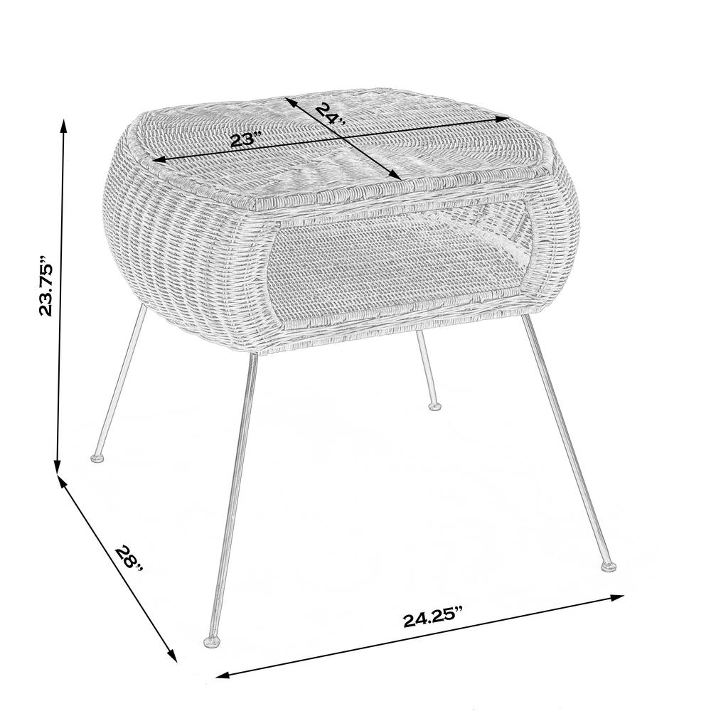 Coralitta Rattan End Table, Light Brown. Picture 7