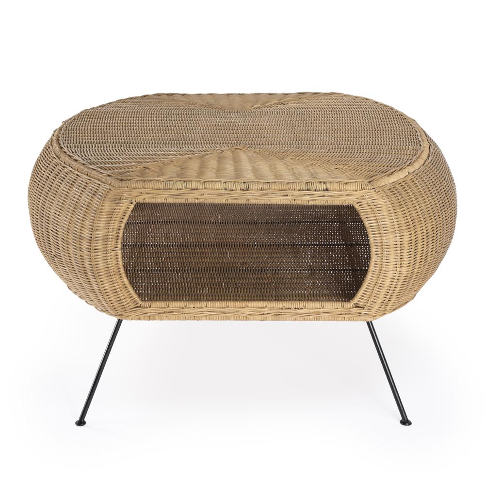 Coralitta Rattan Coffee Table, Light Brown. Picture 2