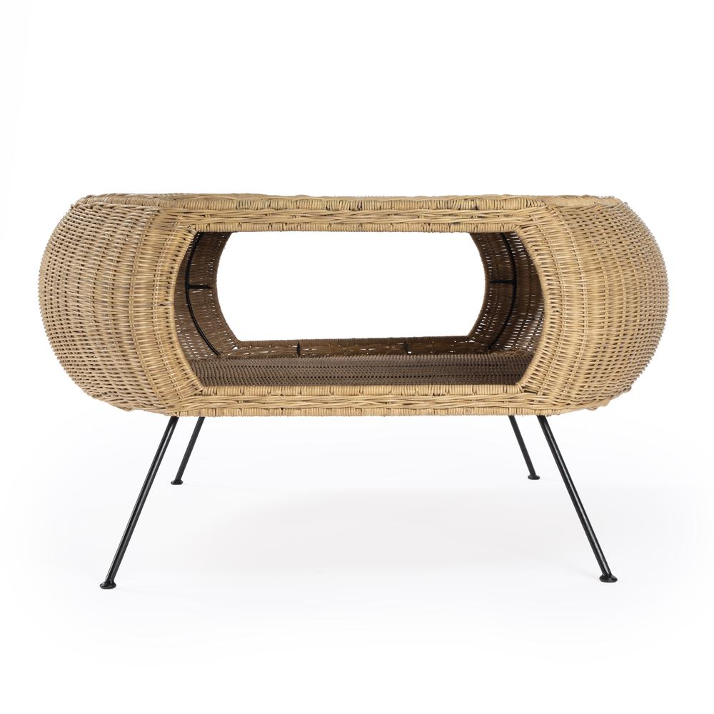 Coralitta Rattan Coffee Table, Light Brown. Picture 3