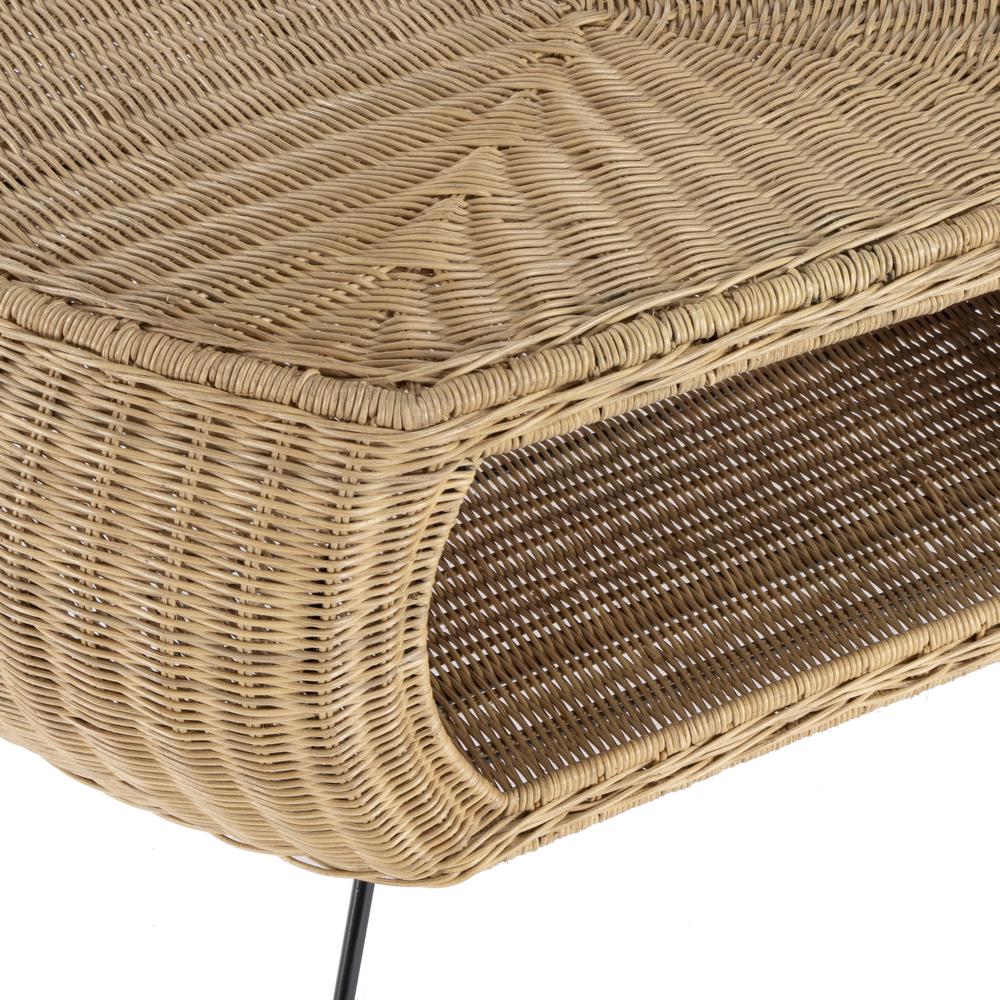 Coralitta Rattan Coffee Table, Light Brown. Picture 4