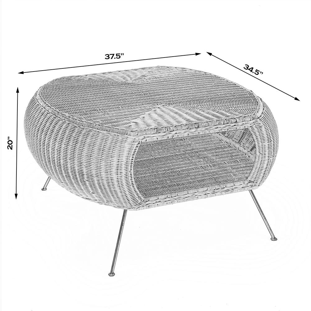 Coralitta Rattan Coffee Table, Light Brown. Picture 7