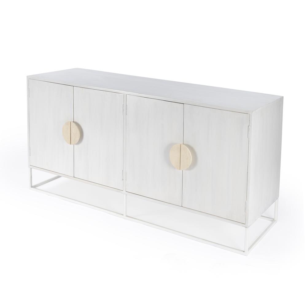 Lennasa Wooden 63" Sideboard, White. Picture 1