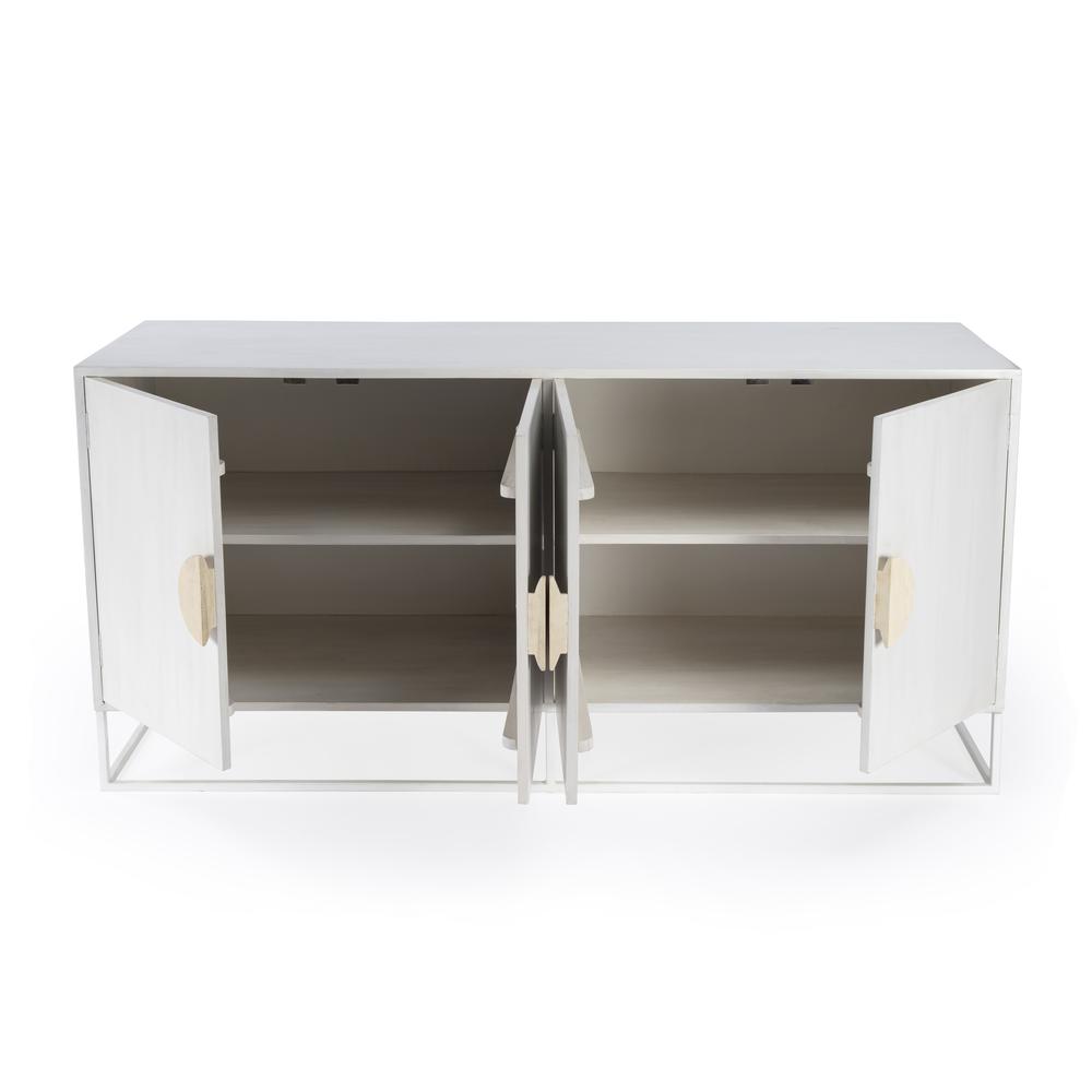 Lennasa Wooden 63" Sideboard, White. Picture 3