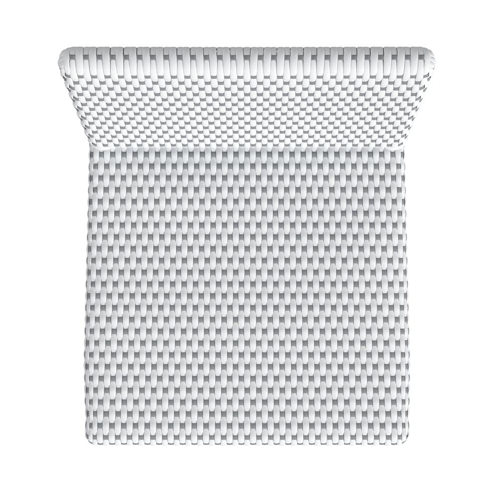 Serienna Rectangular Rattan Low Back 24.5" Counter Stool, White and Gray. Picture 5