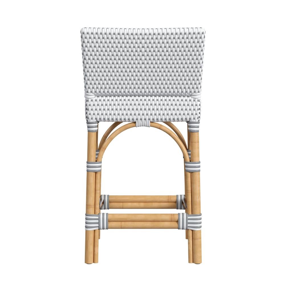 Rattan Counter Stool – White Wicker and Wood Bar Stools for Seating. Picture 6