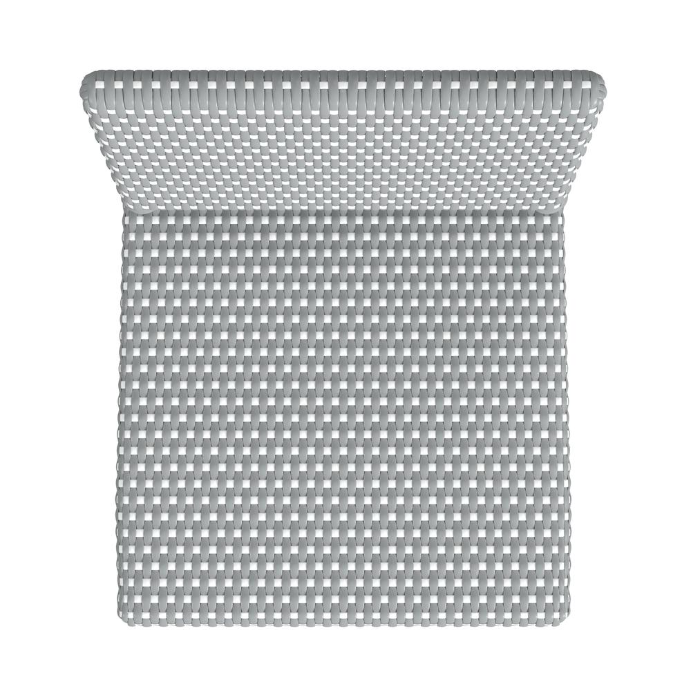 Serienna Rectangular Rattan Low Back 24.5" Counter Stool, Gray and White. Picture 5