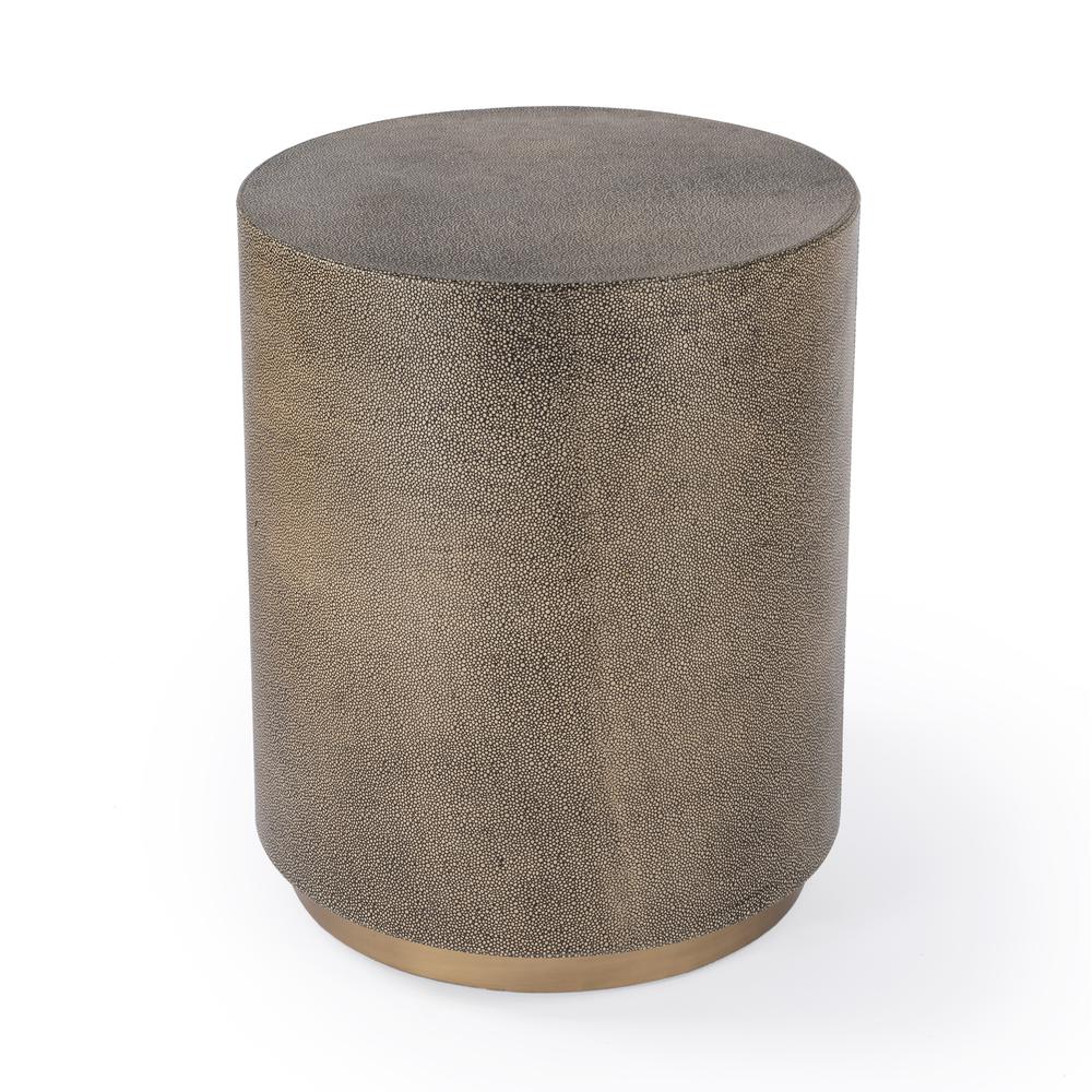 Olenka Round 20"W Side Table, Gold. Picture 1
