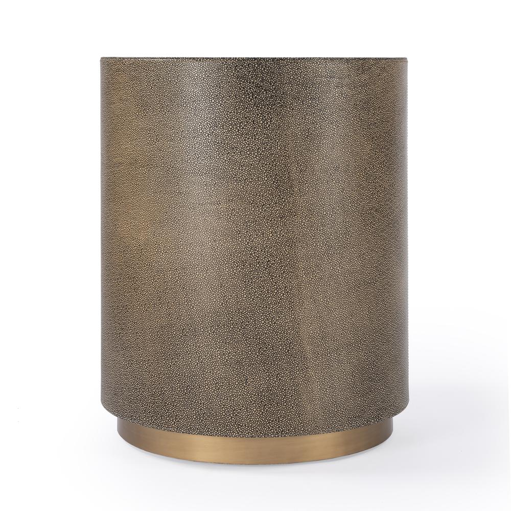 Olenka Round 20"W Side Table, Gold. Picture 2