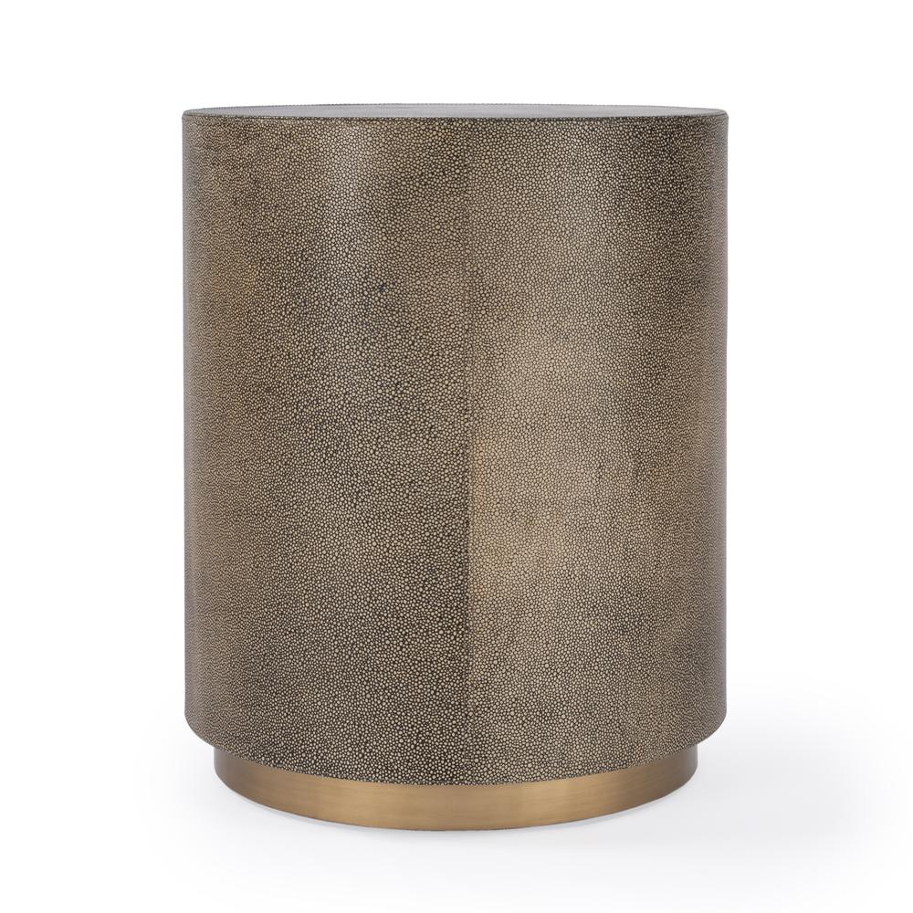 Olenka Round 20"W Side Table, Gold. Picture 3