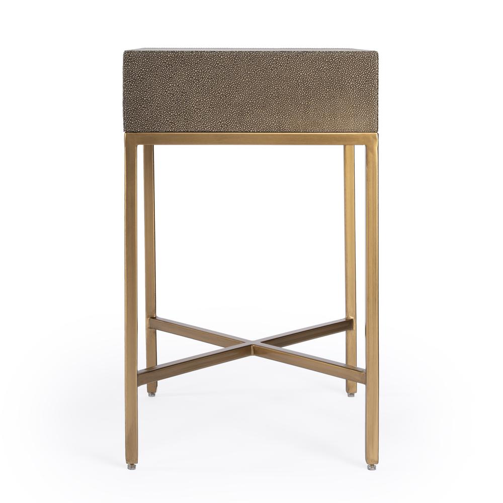 Sullia One Drawer End Table, Gold. Picture 4