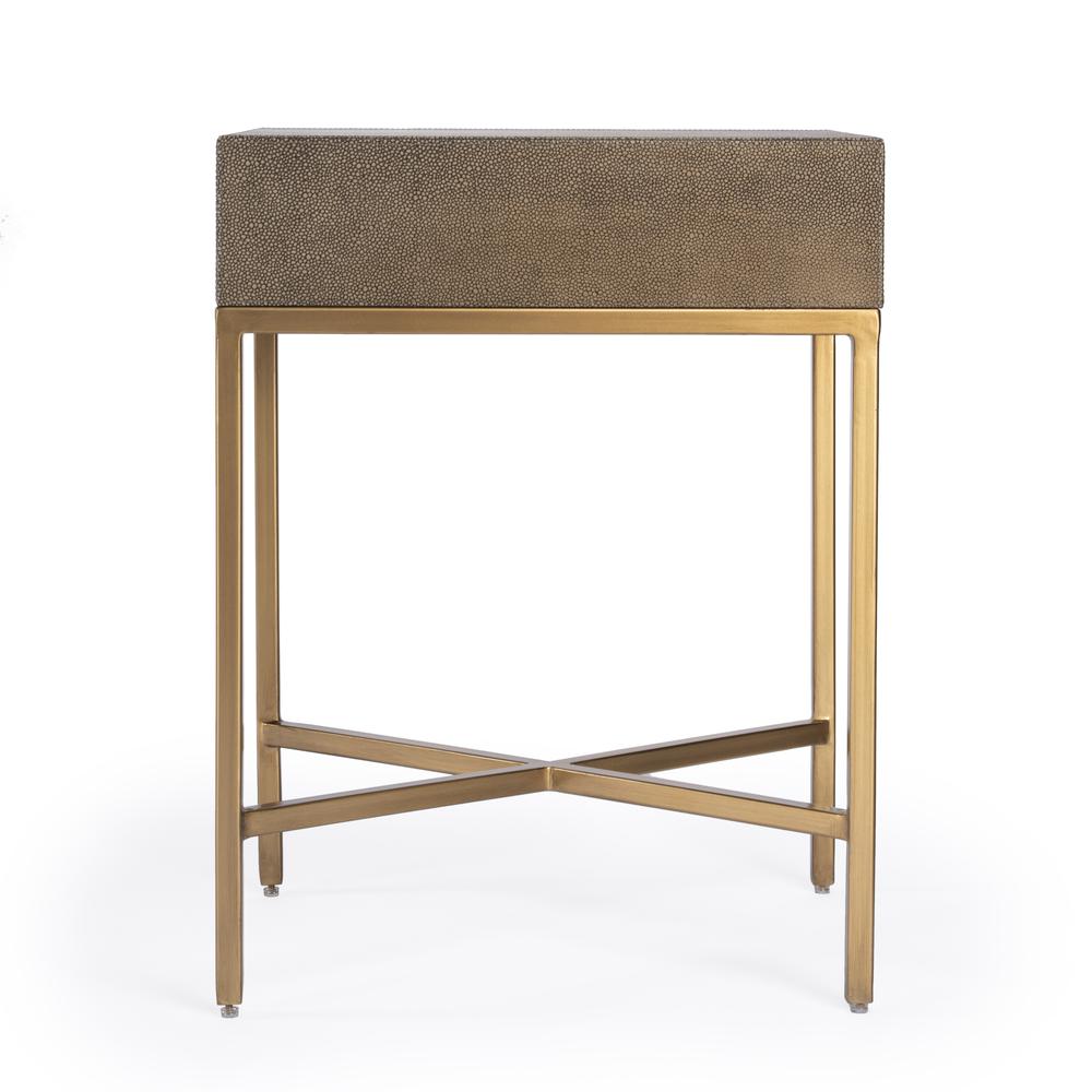 Sullia One Drawer End Table, Gold. Picture 5