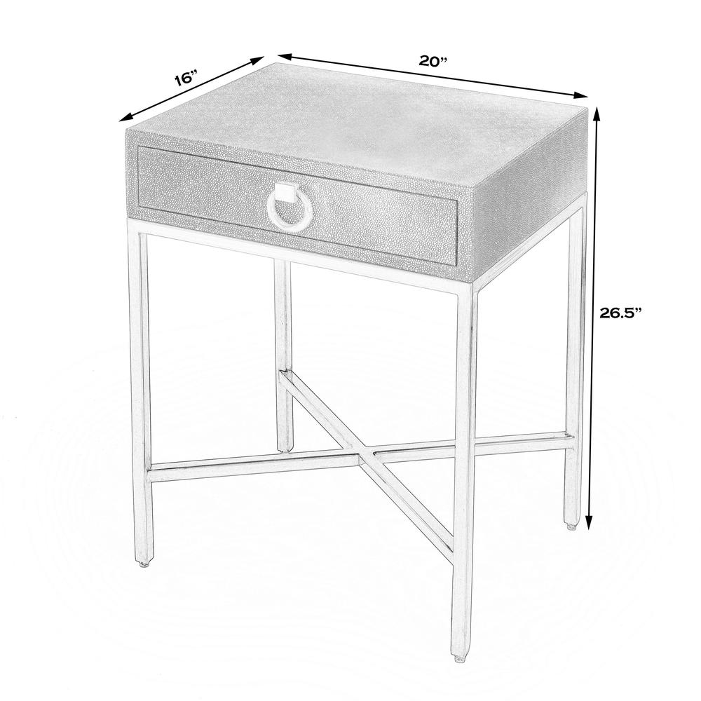 Sullia One Drawer End Table, Gold. Picture 7