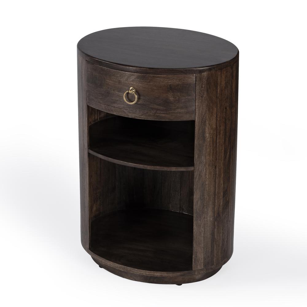 Carnolitta One Drawer End Table, Dark Brown. Picture 1