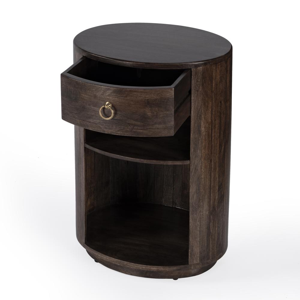 Carnolitta One Drawer End Table, Dark Brown. Picture 2