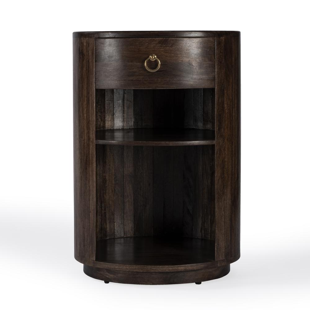Carnolitta One Drawer End Table, Dark Brown. Picture 4