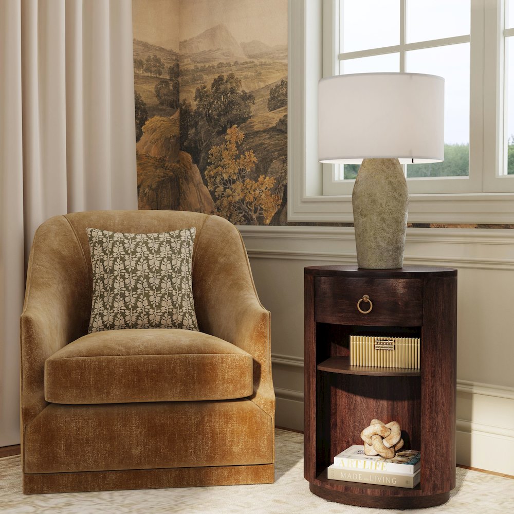 Carnolitta One Drawer End Table, Dark Brown. Picture 9