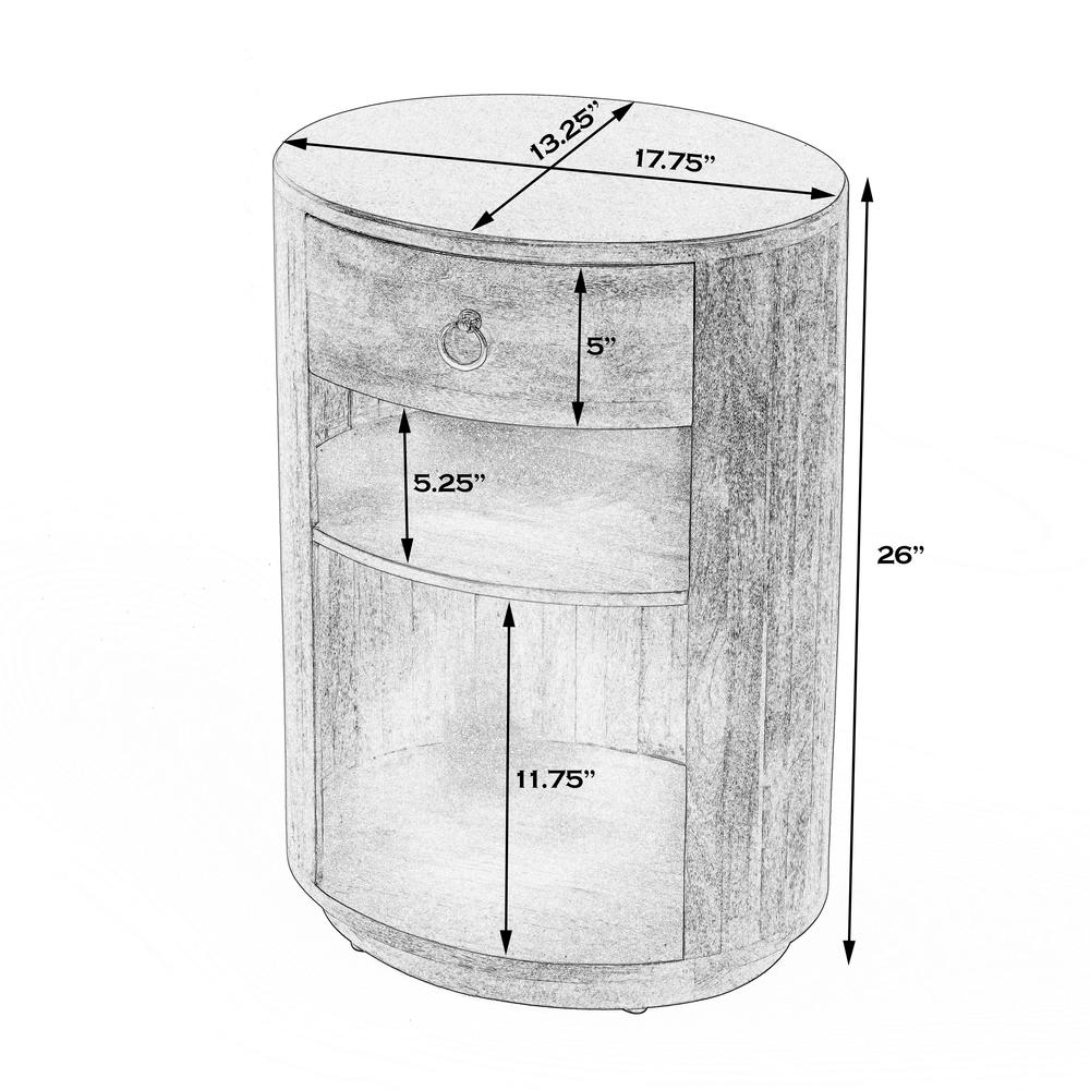 Carnolitta One Drawer End Table, Dark Brown. Picture 8