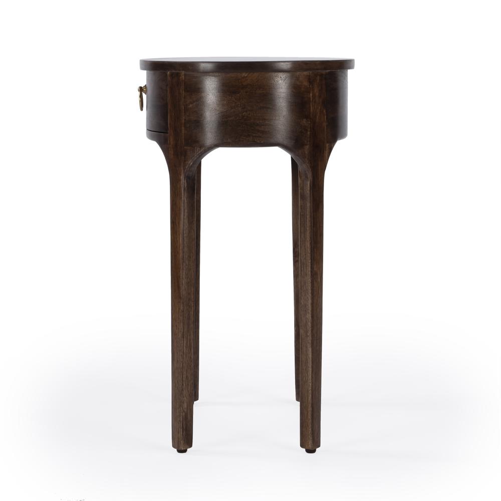 Alinia 1 drawer End Table, Dark Brown. Picture 5