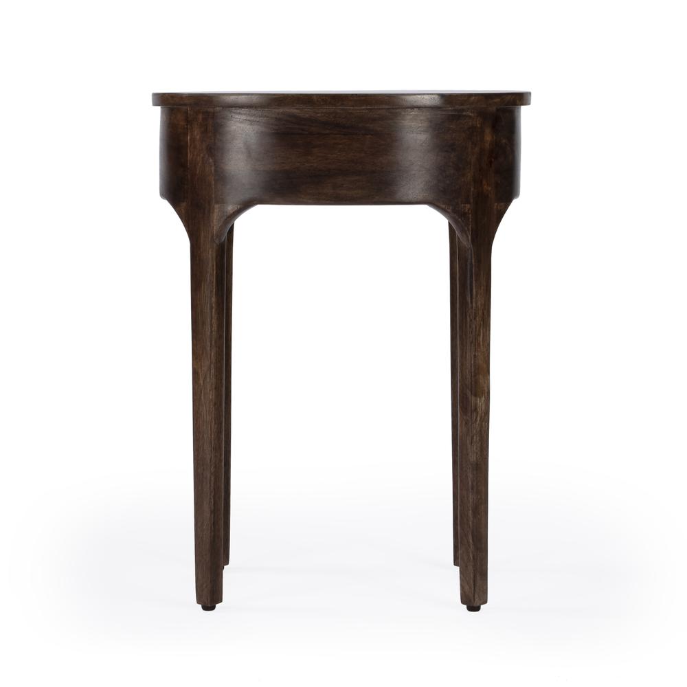 Alinia 1 drawer End Table, Dark Brown. Picture 6
