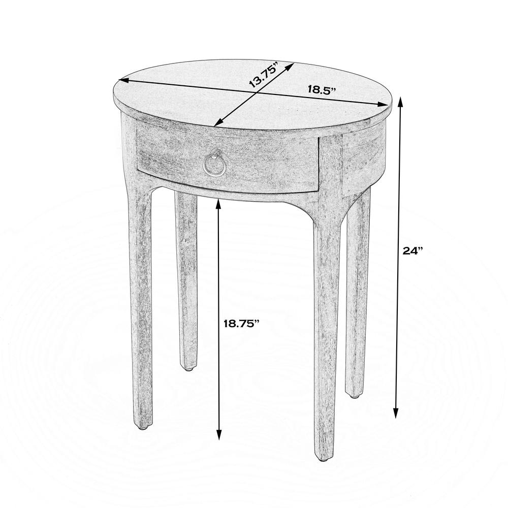 Alinia 1 drawer End Table, Dark Brown. Picture 7