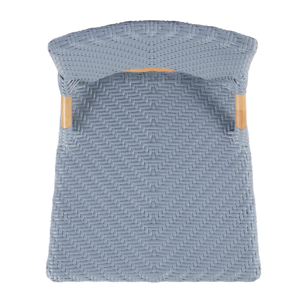 Creanly 25.25 in. Seat Height Rectangular Rattan Counter Stool with Back. Picture 5