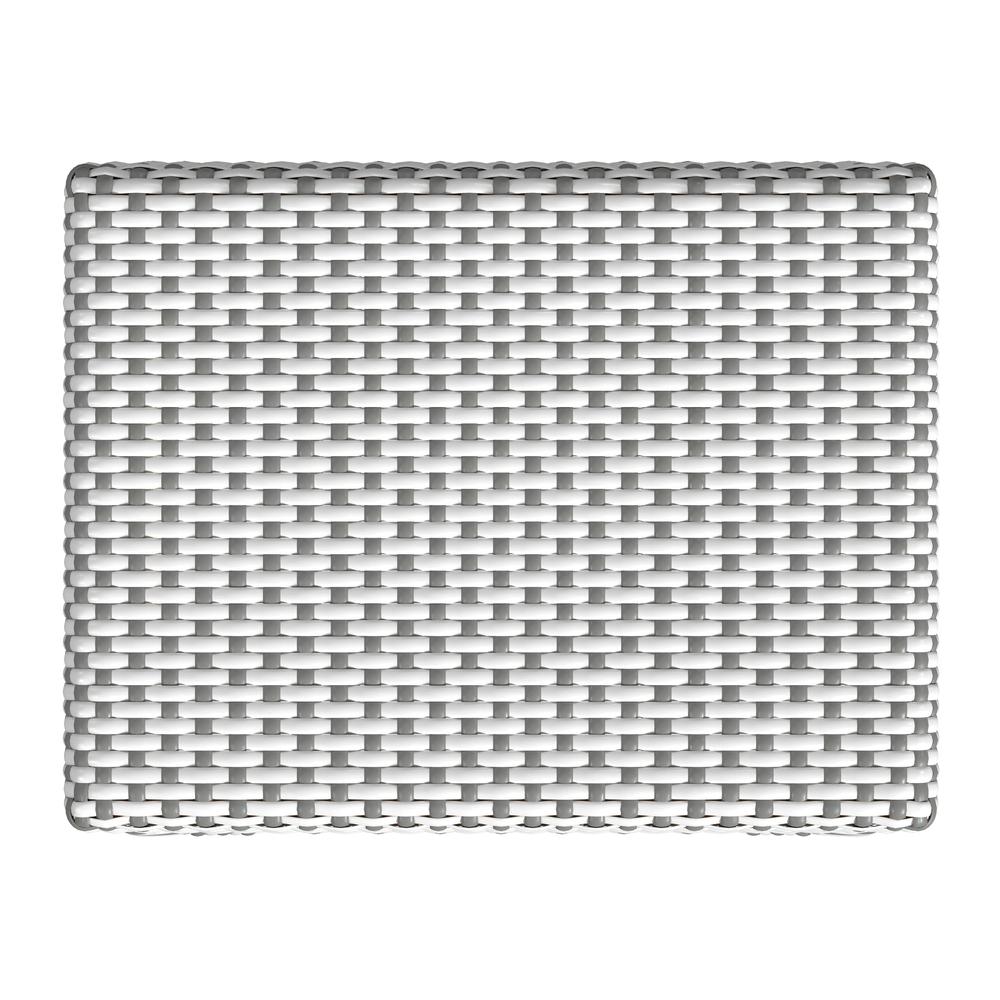 Robias Rectangular Rattan 30" Bar Stool, Gray and White Dot. Picture 4
