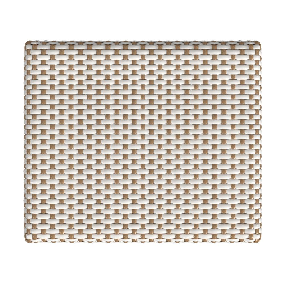 Robias Rectangular Rattan 30" Bar Stool, White and Tan Dot. Picture 4