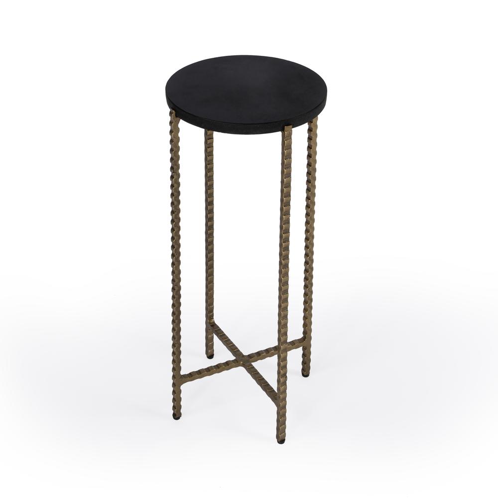 Nigella Granite Cross Legs Side Table, Multi-Color. Picture 1