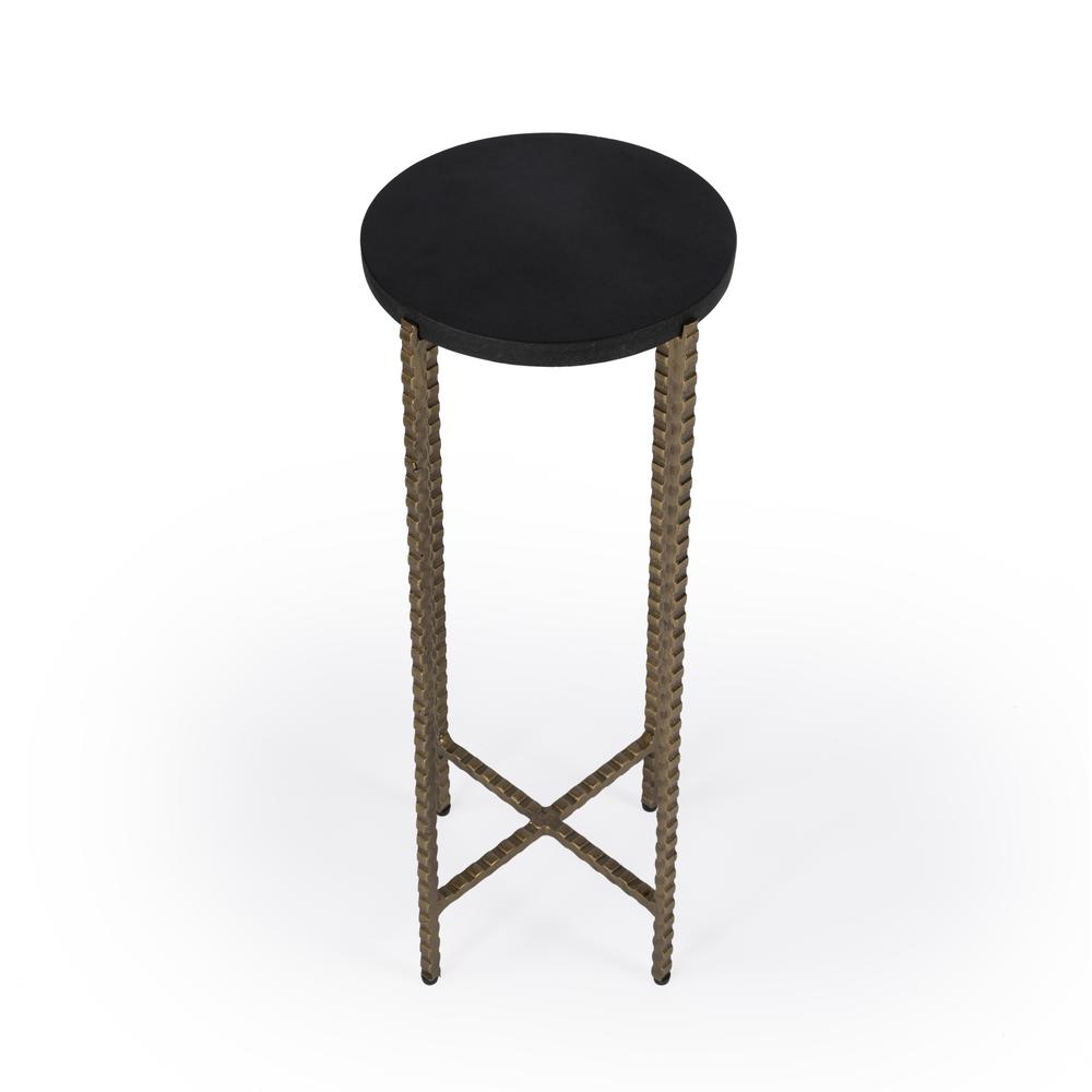 Nigella Granite Cross Legs Side Table, Multi-Color. Picture 2