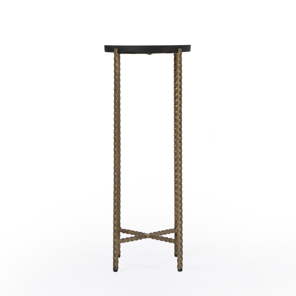Nigella Granite Cross Legs Side Table, Multi-Color. Picture 3