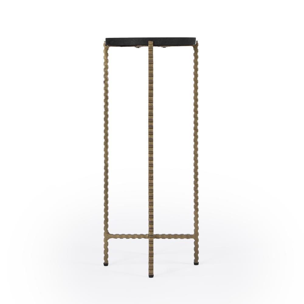 Nigella Granite Cross Legs Side Table, Multi-Color. Picture 4