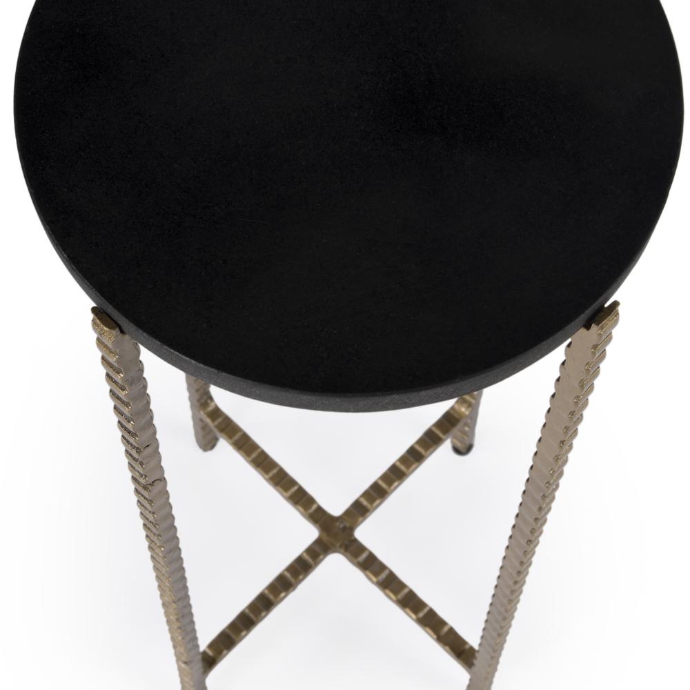 Nigella Granite Cross Legs Side Table, Multi-Color. Picture 5