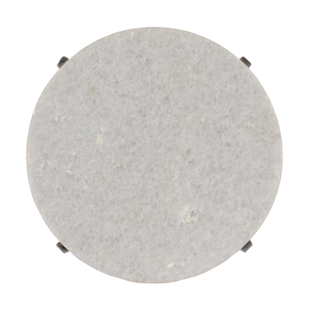 Nigella Marble and Silver Cross Legs Side Table, Multi-Color. Picture 6