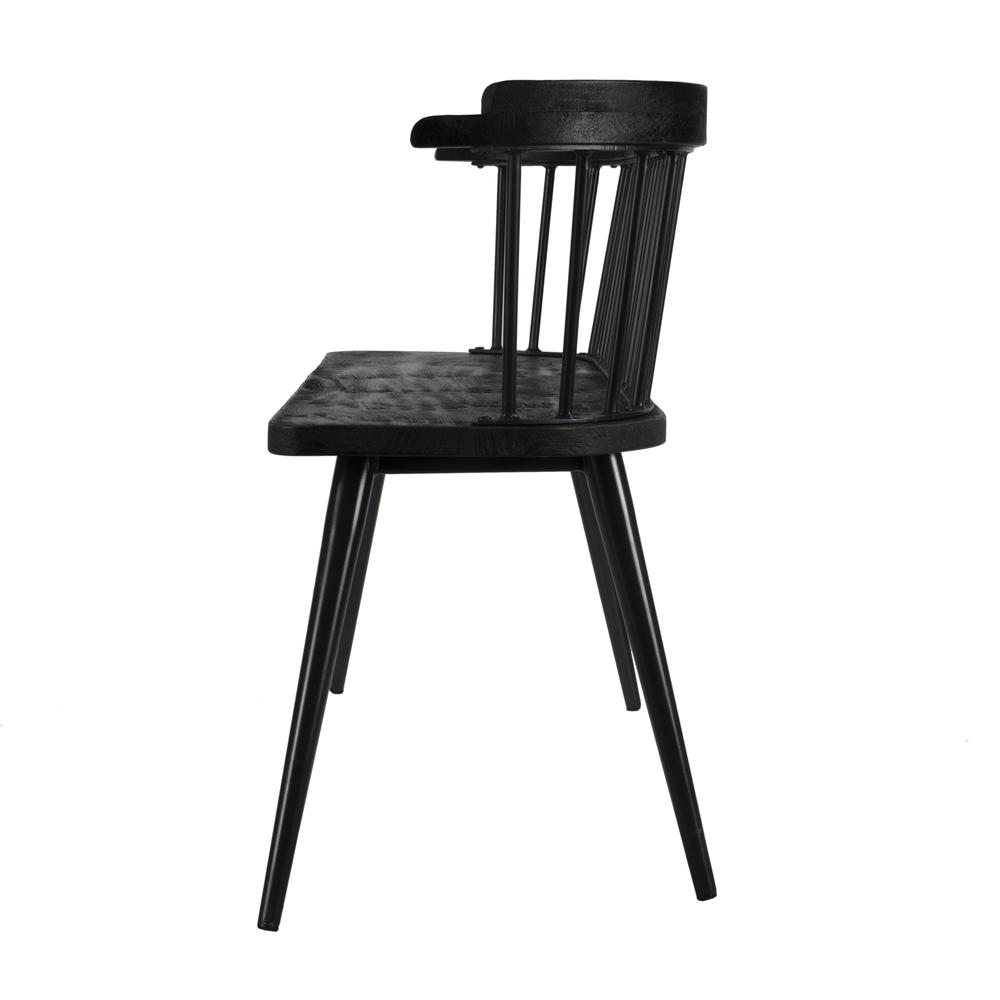 Tempe Mango Wood Spindle Back  51.25"W Bench, Black. Picture 6