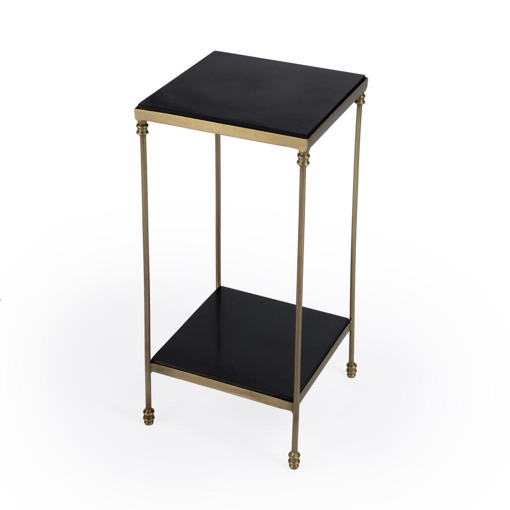 Imogen Iron and Granite Side Table, Black. Picture 1