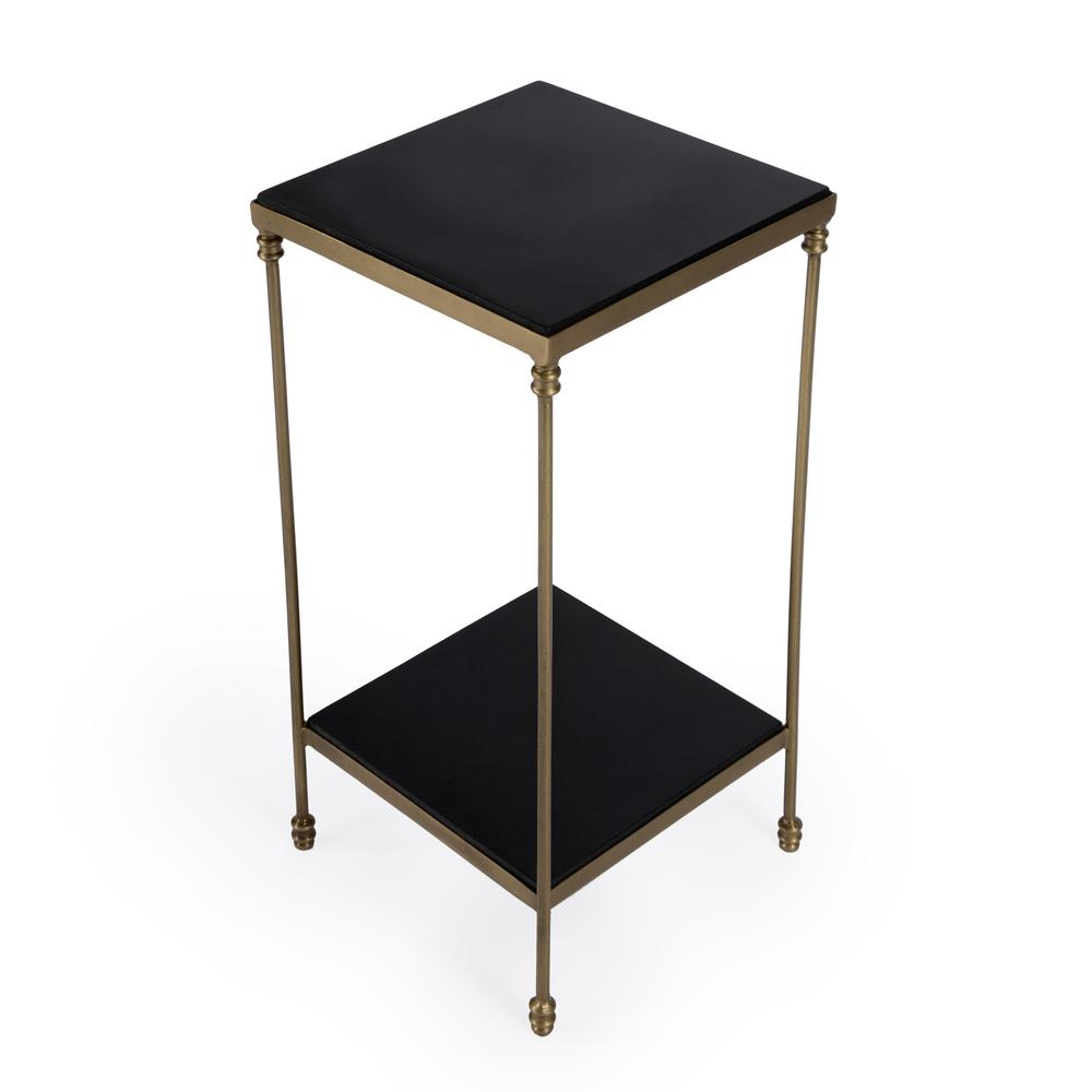 Imogen Iron and Granite Side Table, Black. Picture 5