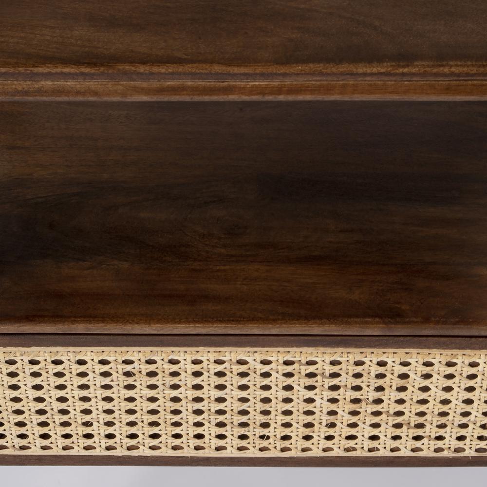 Vardo 1 Drawer Cane Nightstand, Multi. Picture 3