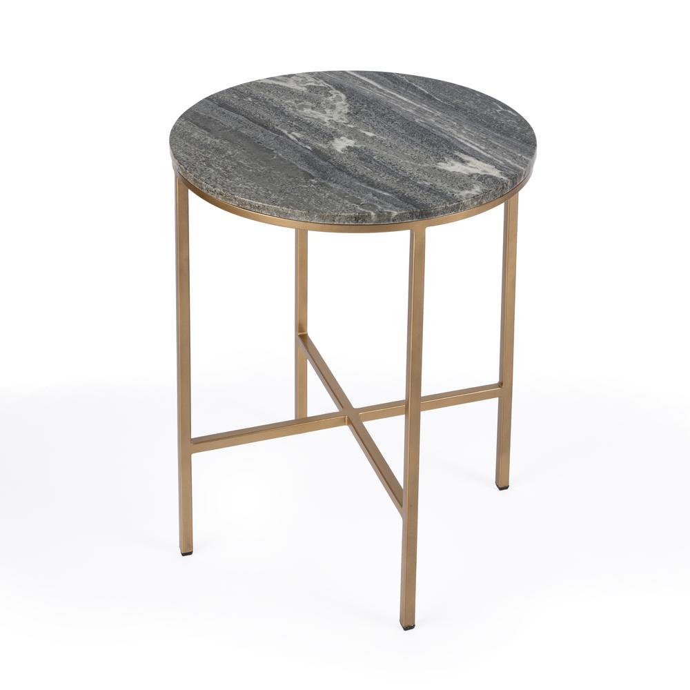 Caty Marble End Table, Multi. Picture 1