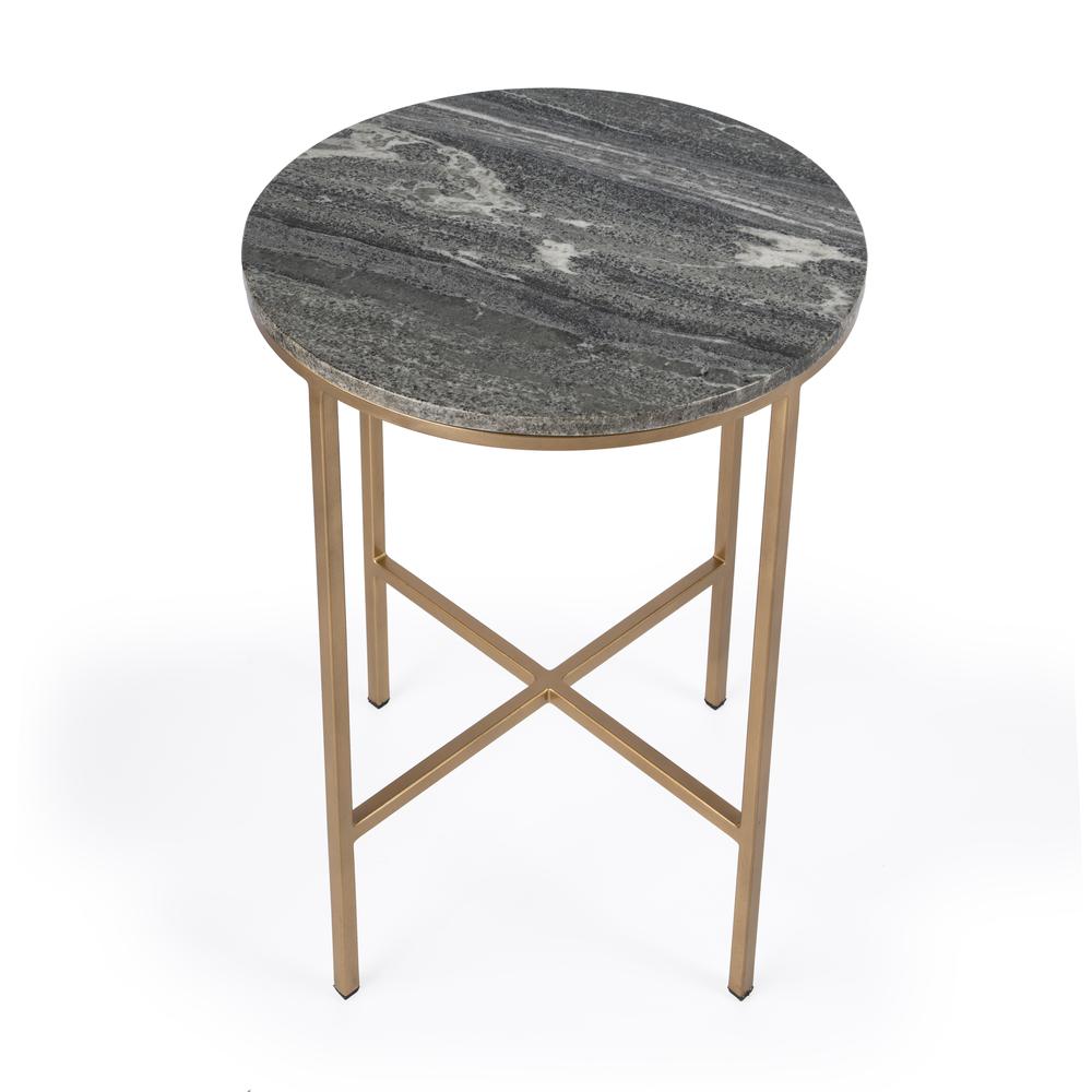 Caty Marble End Table, Multi. Picture 2