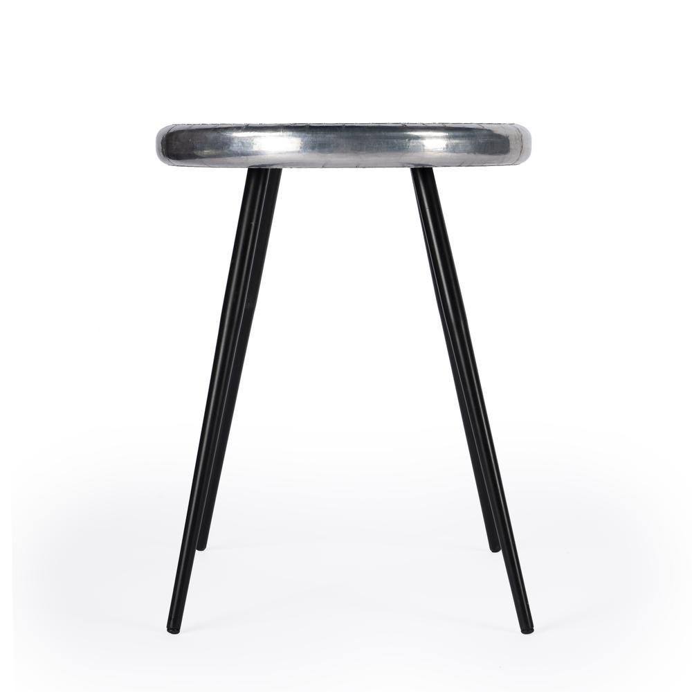 Midway Aviator Metal Side Table, Silver. Picture 3