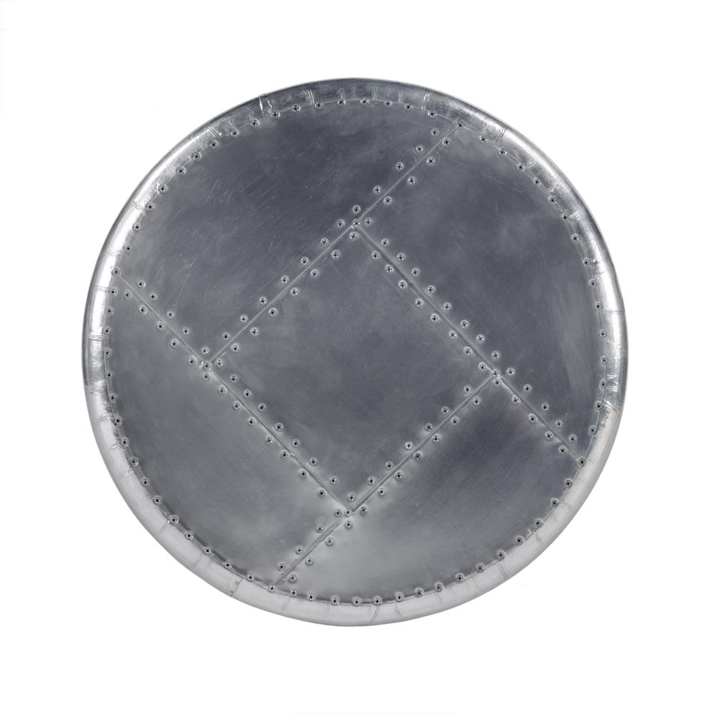 Midway Aviator Metal Side Table, Silver. Picture 5