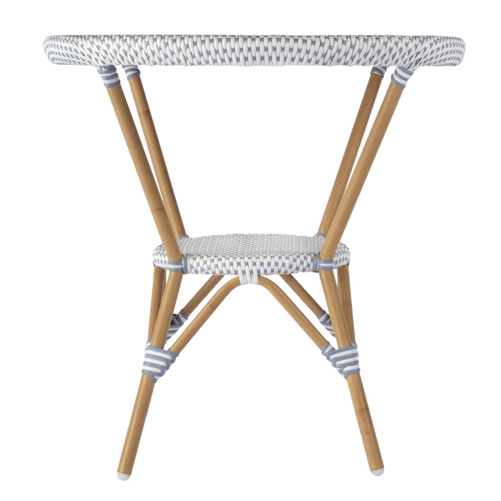 Tobias 30 in. W Outdoor Round Rattan and Metal Bistro Table. Picture 4