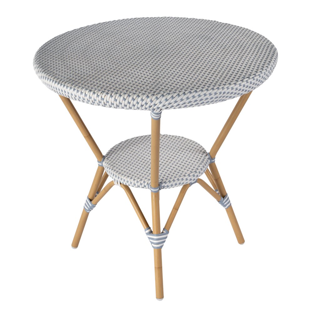 Tobias 30 in. W Outdoor Round Rattan and Metal Bistro Table. Picture 5
