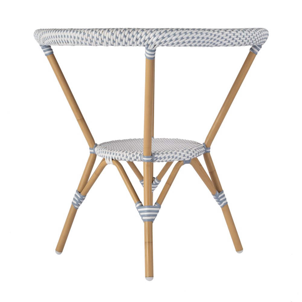 Tobias 30 in. W Outdoor Round Rattan and Metal Bistro Table. Picture 6