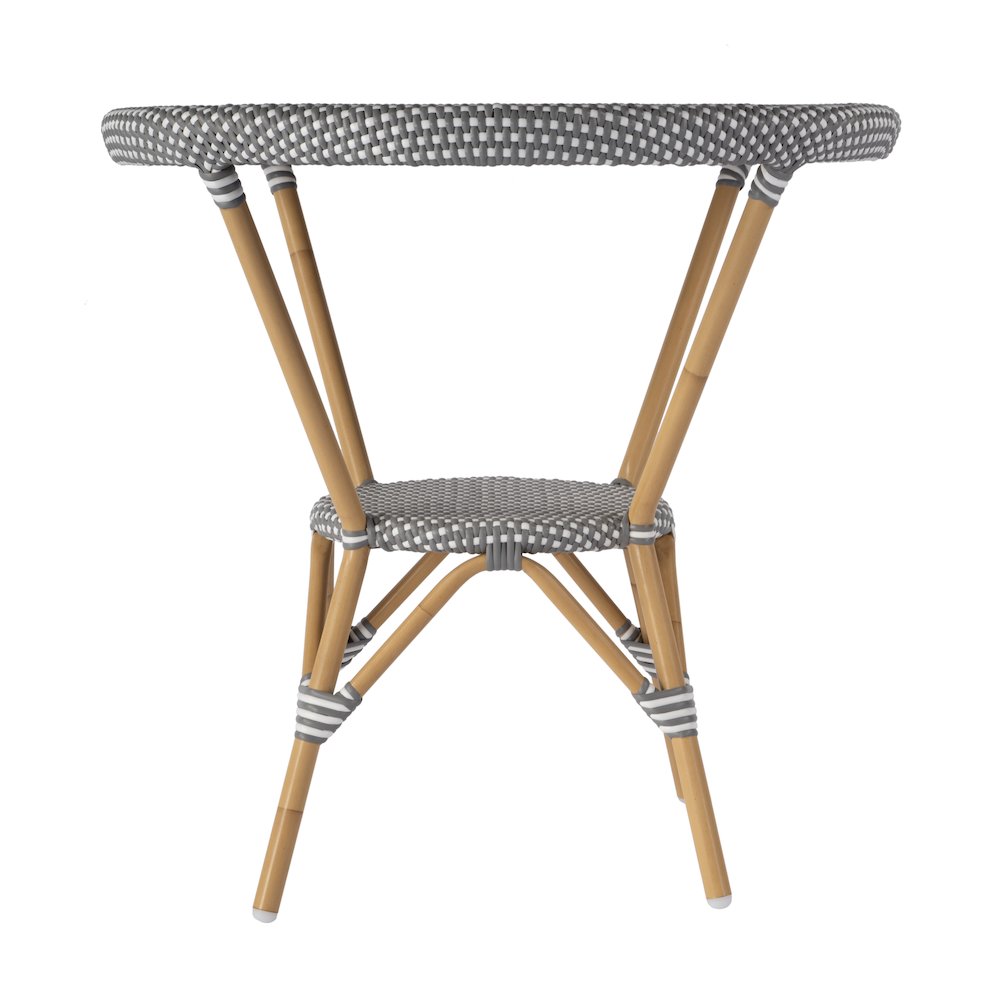 Tobias 30 in. W Outdoor Round Rattan and Metal Bistro Table. Picture 2