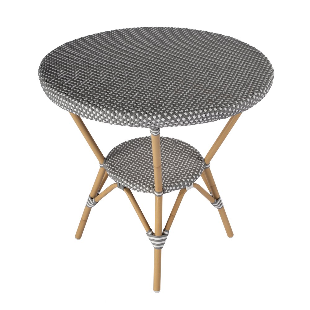 Tobias 30 in. W Outdoor Round Rattan and Metal Bistro Table. Picture 3
