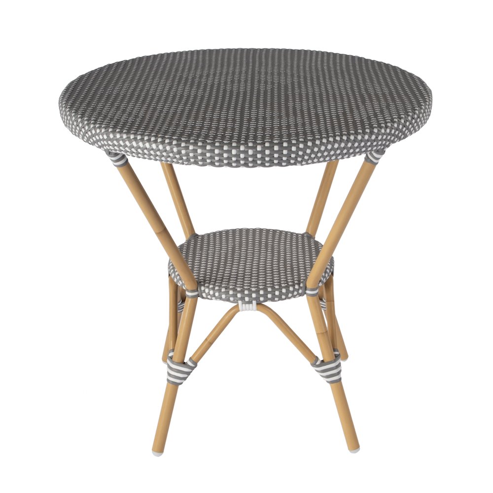 Tobias 30 in. W Outdoor Round Rattan and Metal Bistro Table. Picture 4